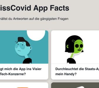 Website des Infoprojektes «SwissCovid App Facts»