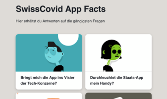 Website des Infoprojektes «SwissCovid App Facts»